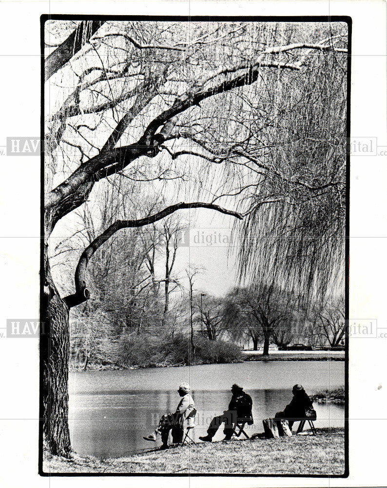 1981 Press Photo Spring turns cold, Belle Isle - Historic Images