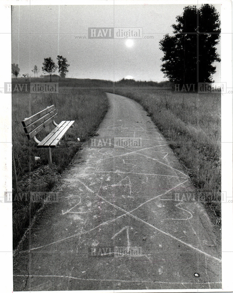 1980 Press Photo Belle Isle Park Livingstone overlook - Historic Images