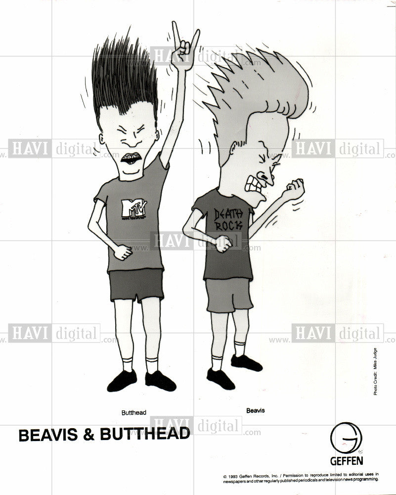 1993 Press Photo Beavis &amp; Butthead TV series Mike Judge - Historic Images
