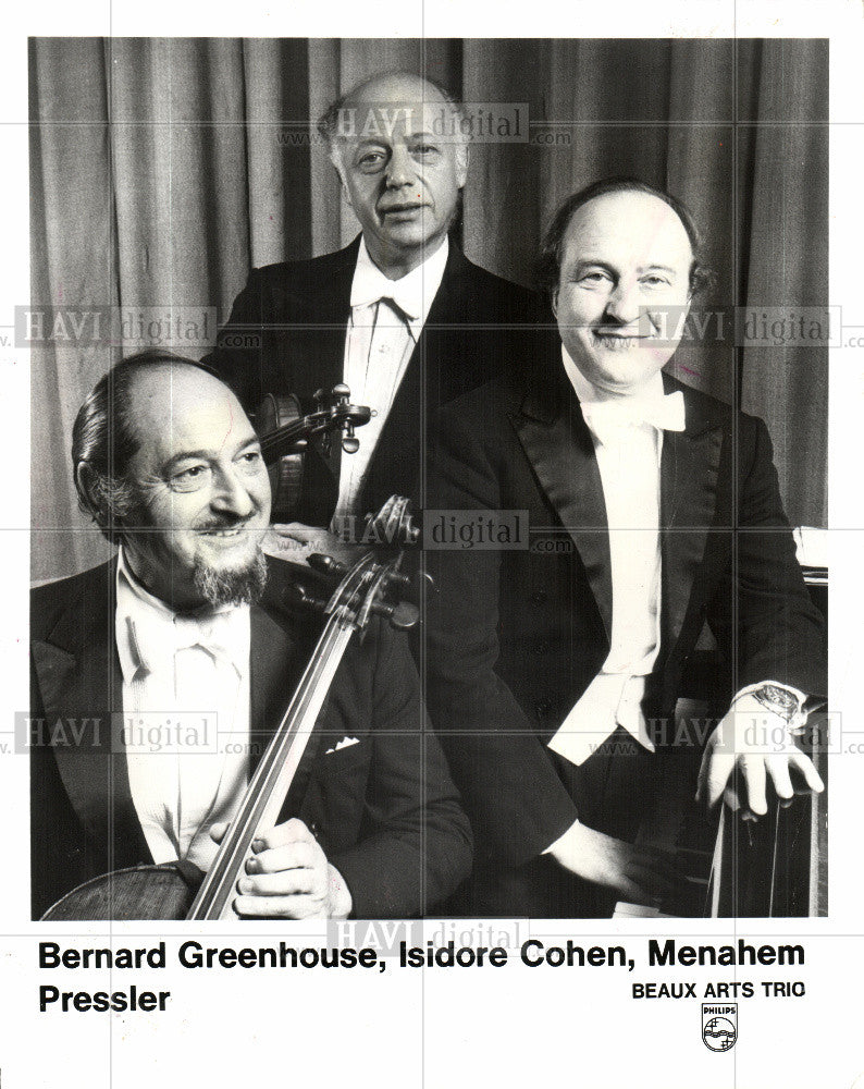 1980 Press Photo Beaux Arts Trio Piano Tanglewood Music - Historic Images