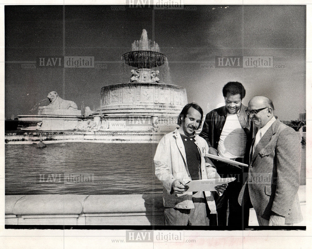 1974 Press Photo Belle Isle, Scott Fountain - Historic Images