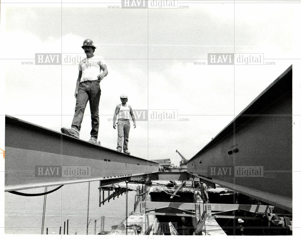 1984 Press Photo Belle Isle Bridge - Historic Images