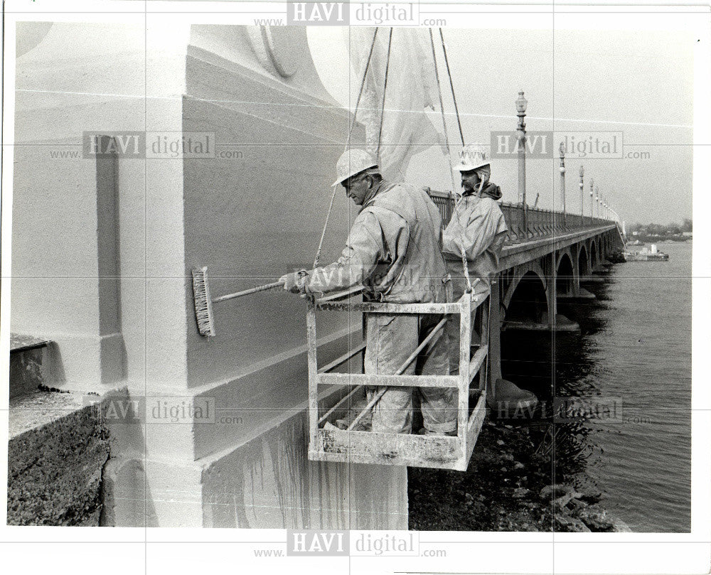 1985 Press Photo Belle Isle Park, Bridge - Historic Images