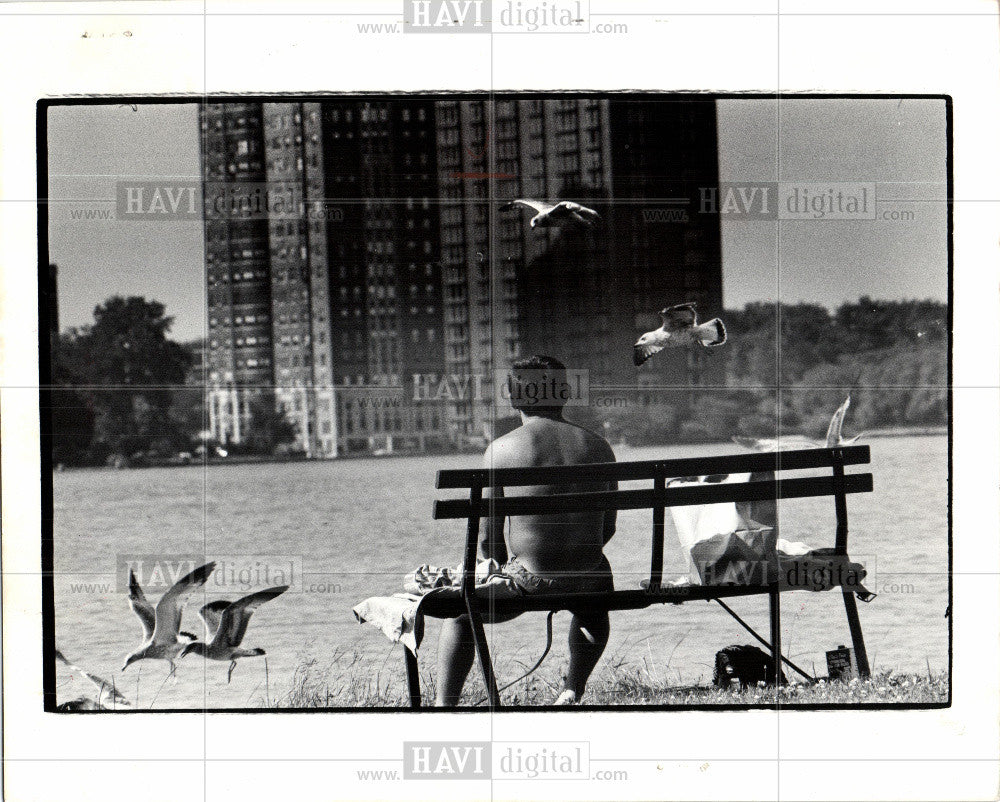 1975 Press Photo Belle Isle summer day - Historic Images