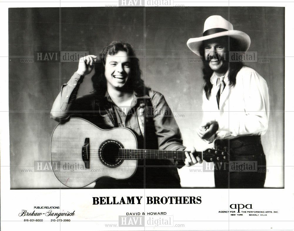 1982 Press Photo The Bellamy Brothers,pop - Historic Images