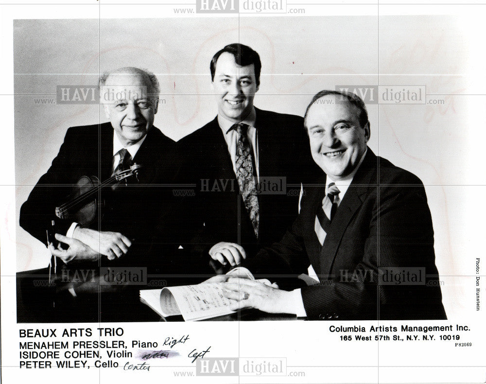 1991 Press Photo Menahem Presser(Piano), Isidore Cohen - Historic Images