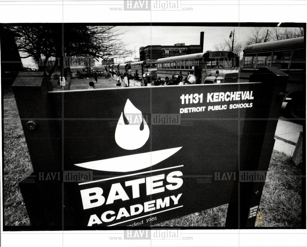 1990 Press Photo Bates Academy school - Historic Images