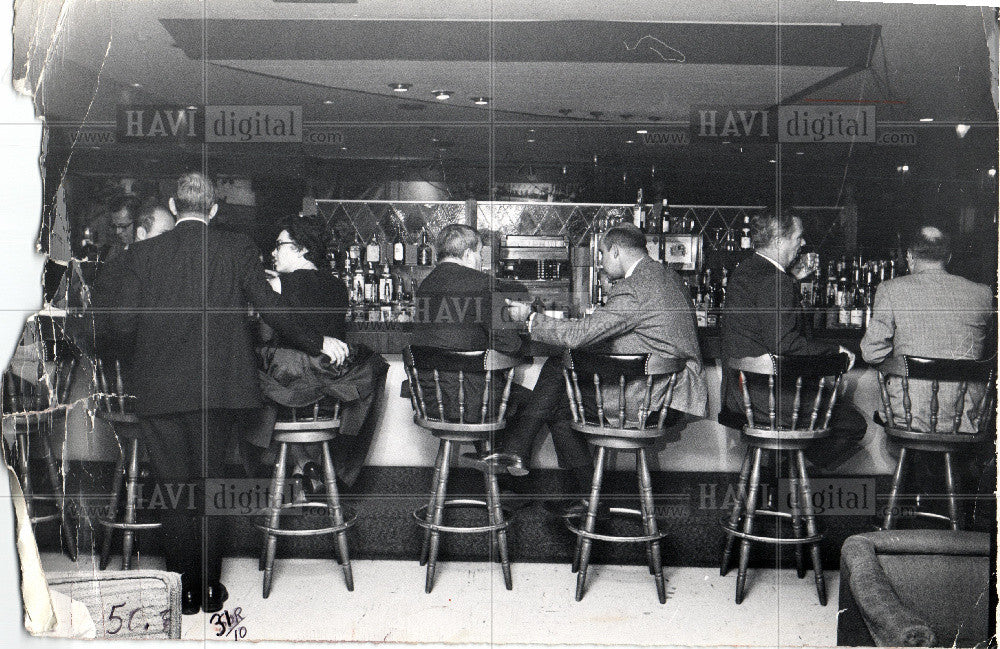 1983 Press Photo bar, Detroit Press Club, liquor licens - Historic Images