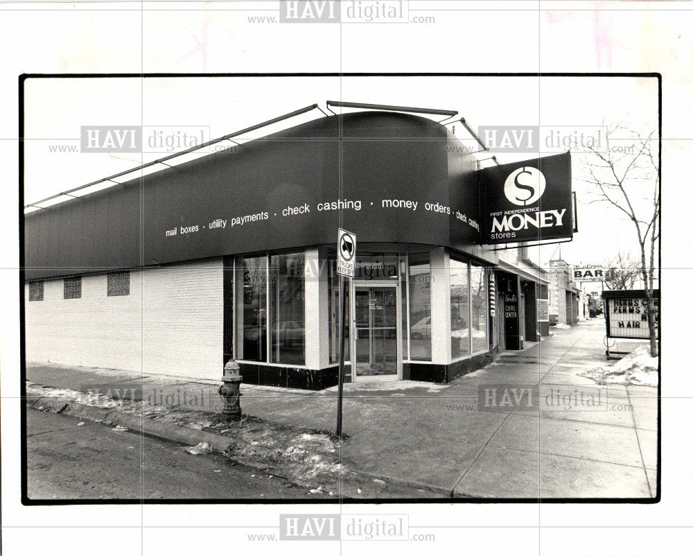 1987 Press Photo Independence Money Store - Historic Images