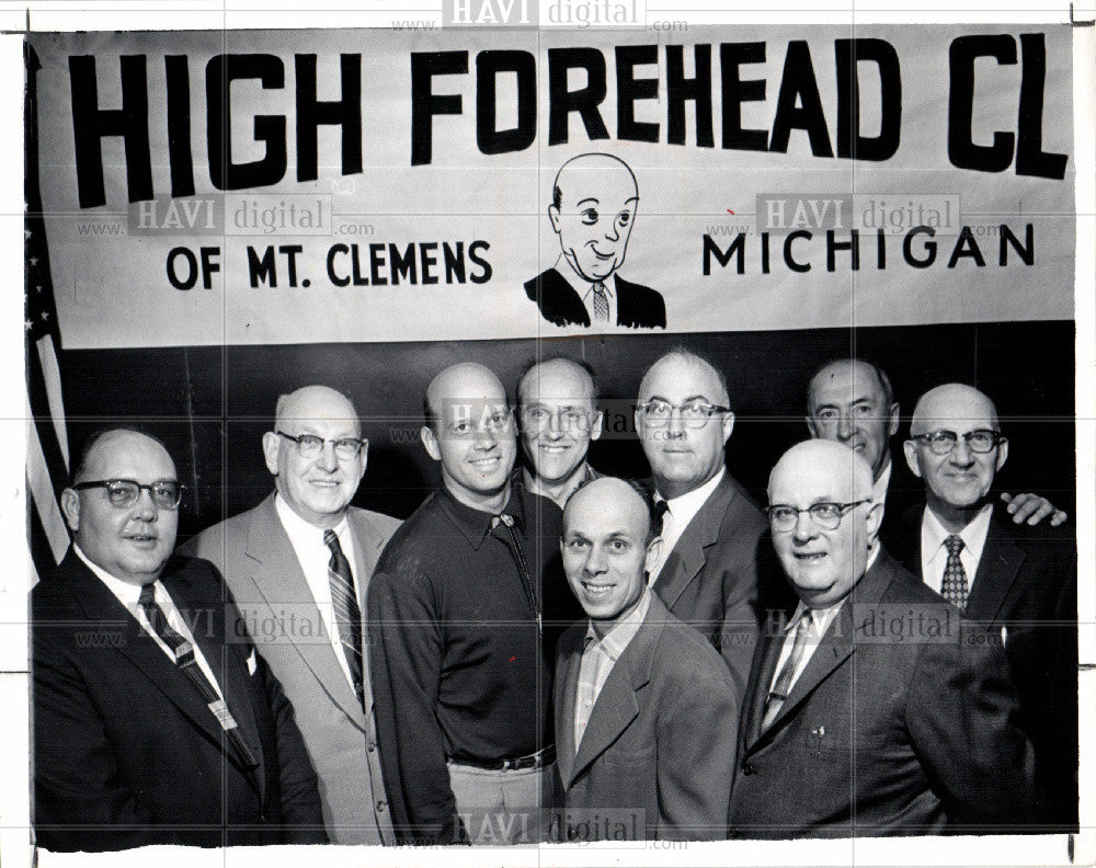 1958 Press Photo HIGH FOREHEAD CLUB - Historic Images