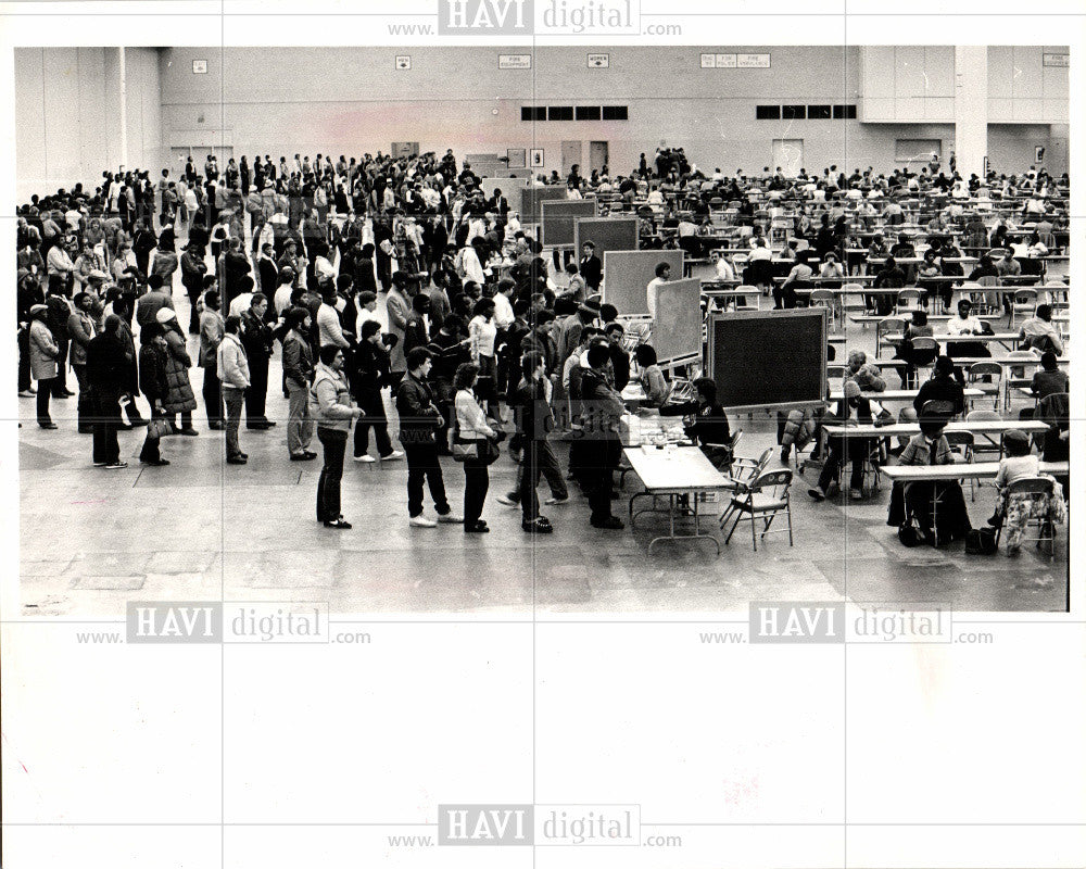 1963 Press Photo Wayne County Jail jobs apply - Historic Images