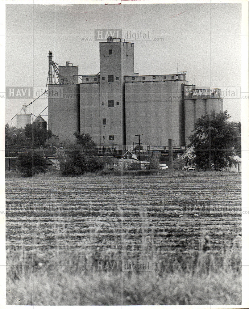 1974 Press Photo concrete,rising,structure,bean,field - Historic Images