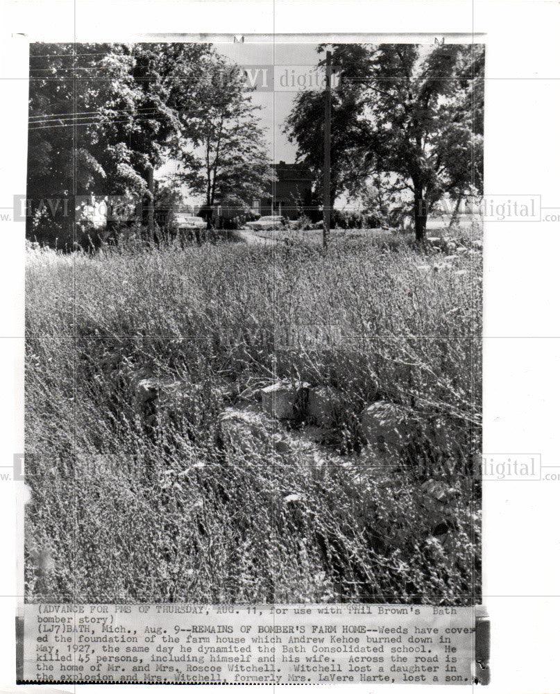 1966 Press Photo Andrew Kehoe  bomb Batch Witchell - Historic Images