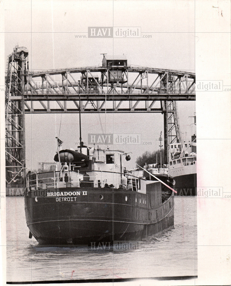 1970 Press Photo BARGE ,BRIGADOON II DETROIT - Historic Images