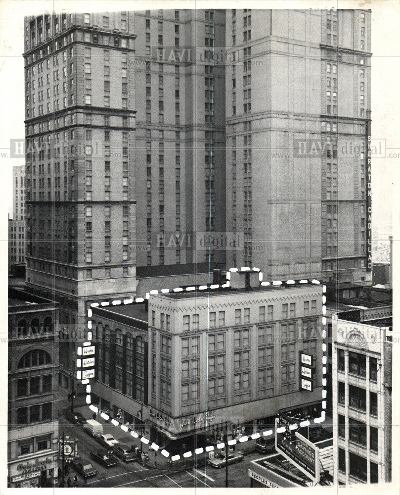 1966 Press Photo STORE IS WHERE THE HOTEL WANTS - Historic Images