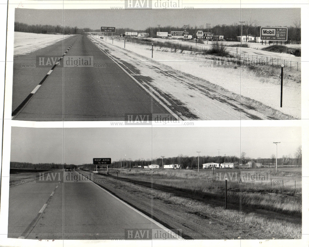 1975 Press Photo Michigan&#39;s billboard control program - Historic Images