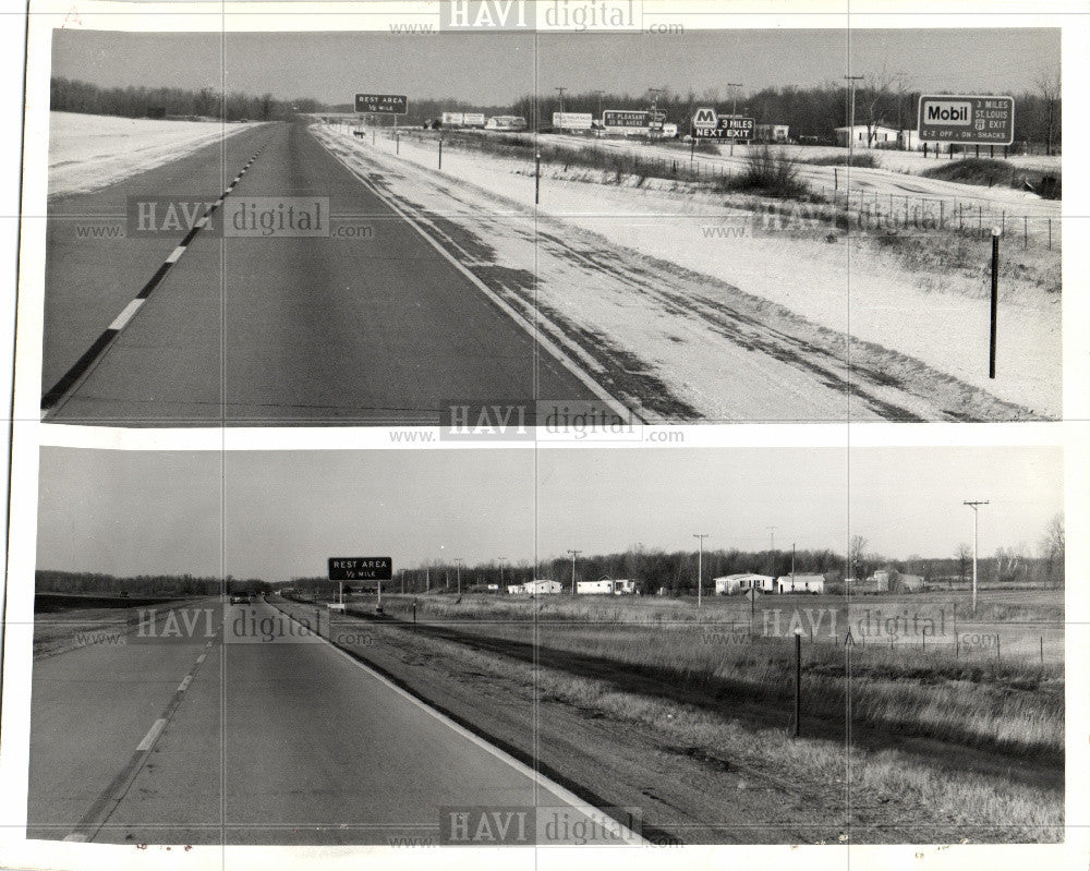 1975 Press Photo Michigan's billboard control program - Historic Images