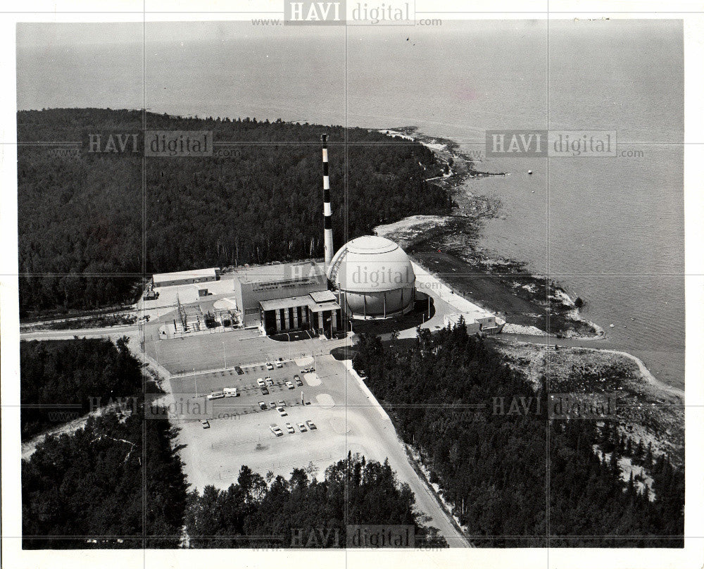 1973 Press Photo big rock nuclear power plant - Historic Images