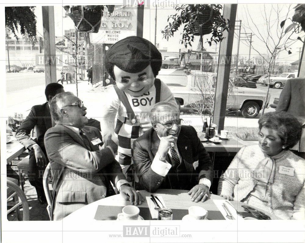 1985 Press Photo Big Boy Restaurant - Historic Images