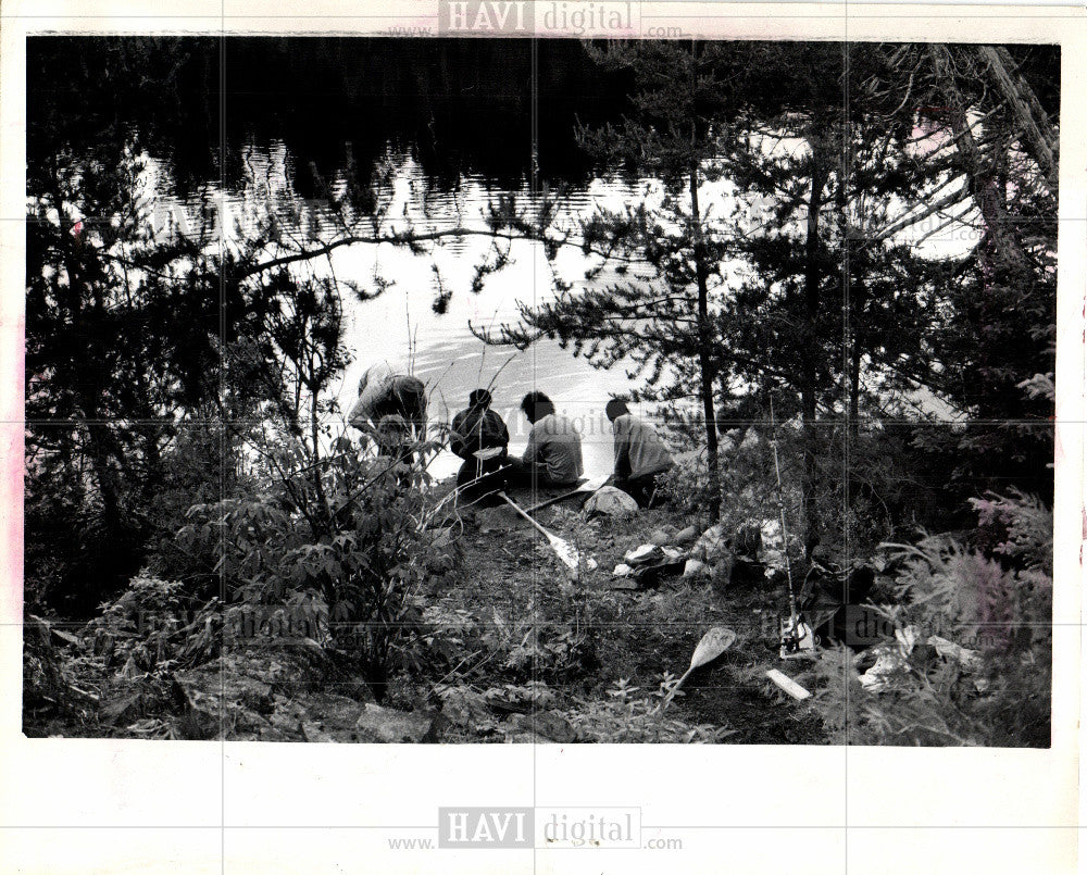 1973 Press Photo Camping - Historic Images