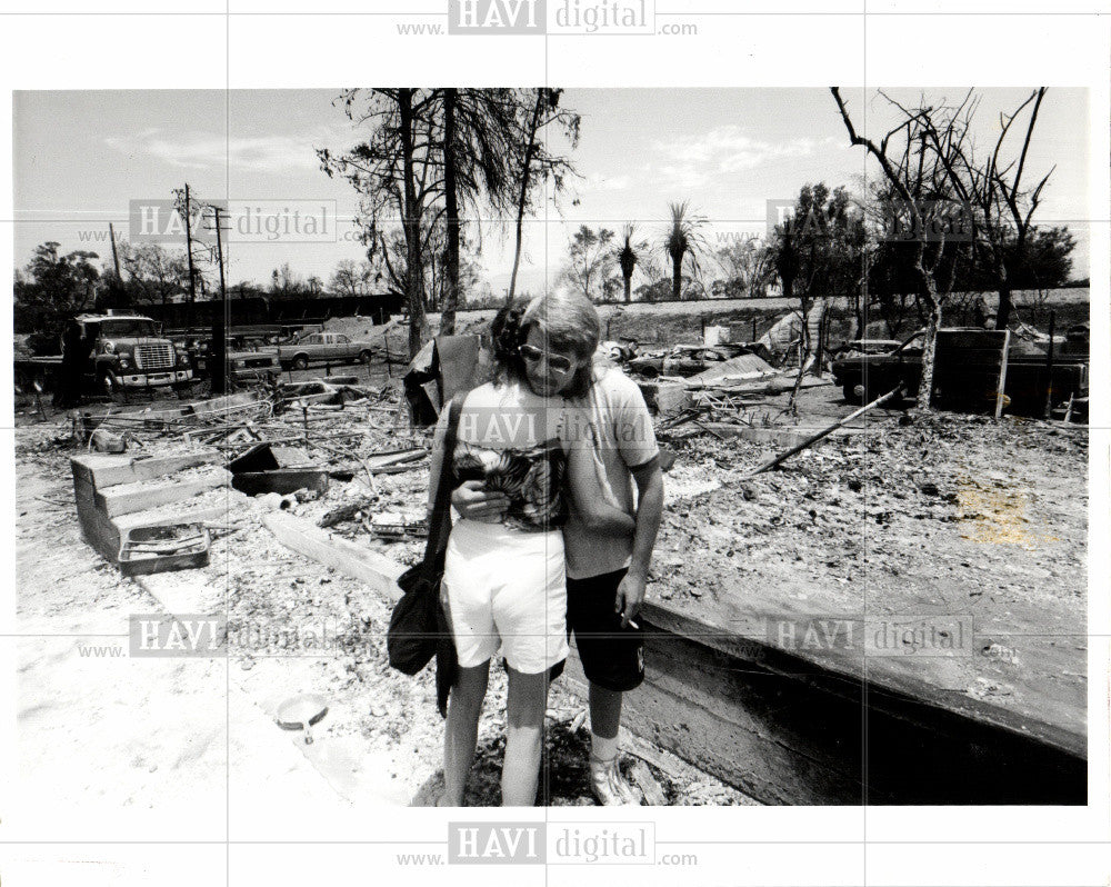 1990 Press Photo California Fire - Historic Images