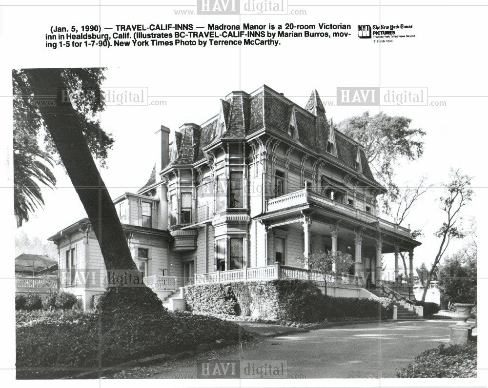 1990 Press Photo Victorian inn - Historic Images