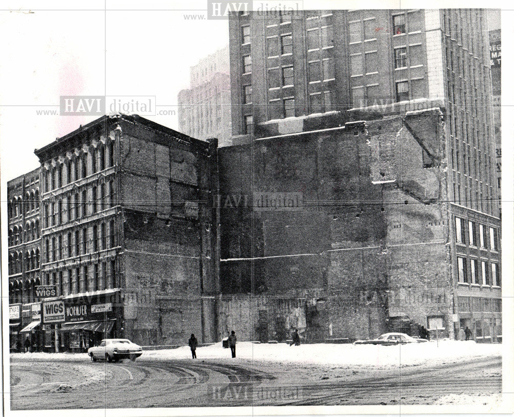 1973 Press Photo CADILLAC SQUARE shabby corner worldwar - Historic Images