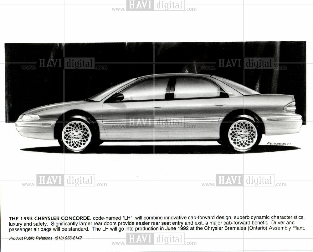 1992 Press Photo Chrysler Automobile 1990-1999 - Historic Images