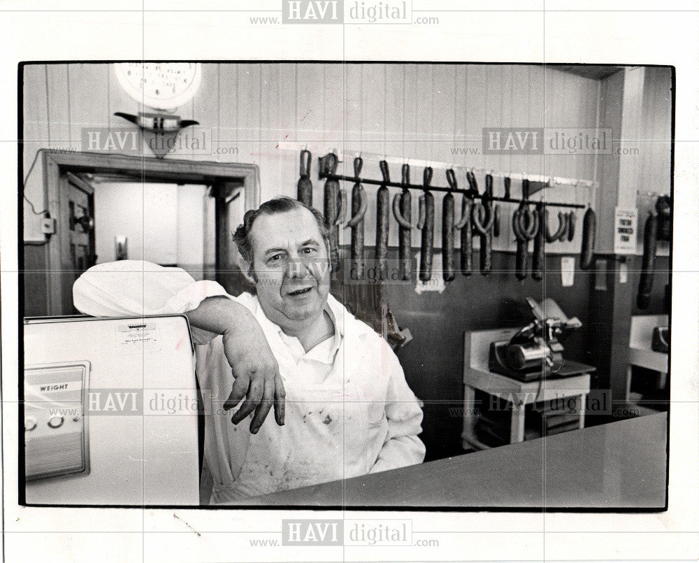 1973 Press Photo Butcher - Historic Images