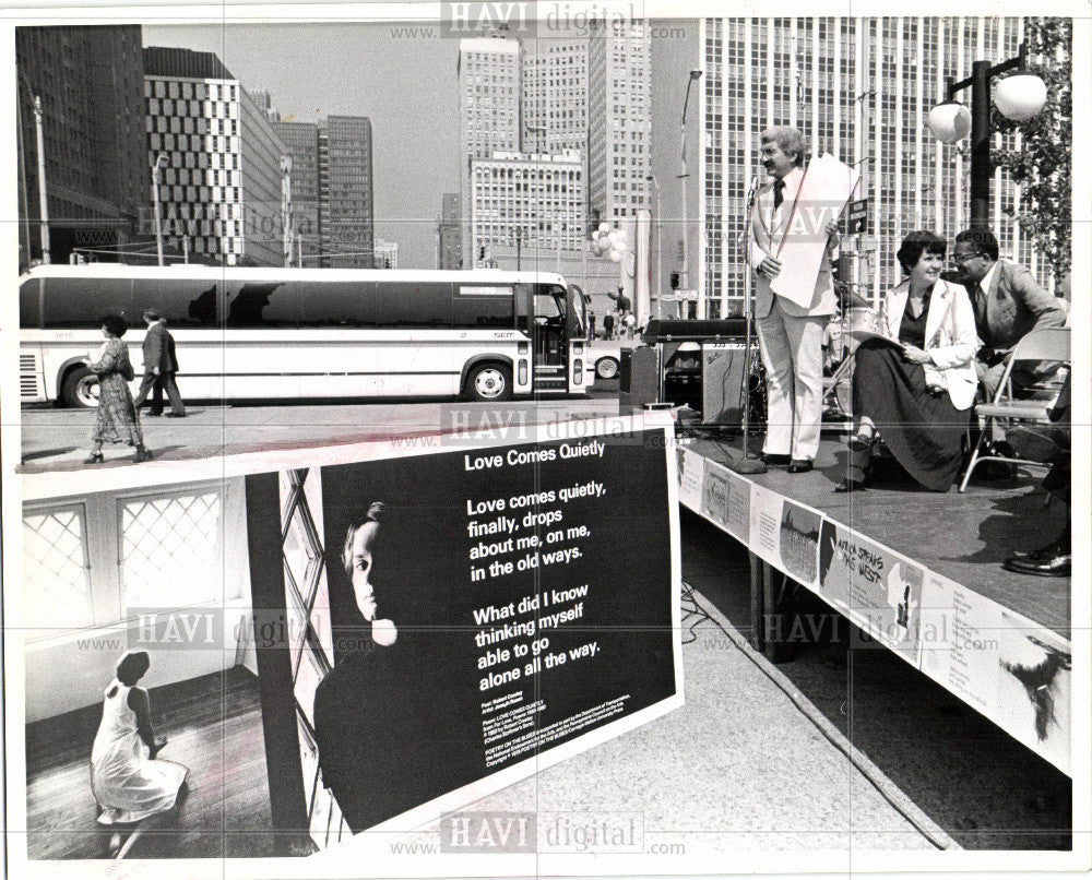 1978 Press Photo Bus Interior Detroit - Historic Images