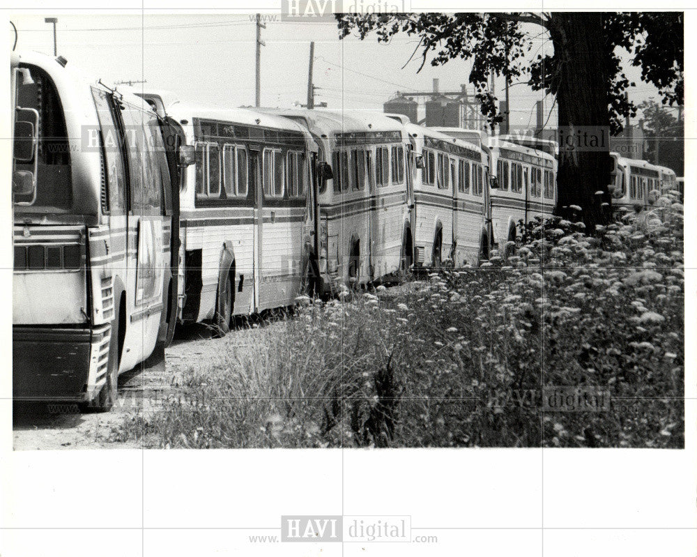 1985 Press Photo DOTT SEMTA disabled buses - Historic Images