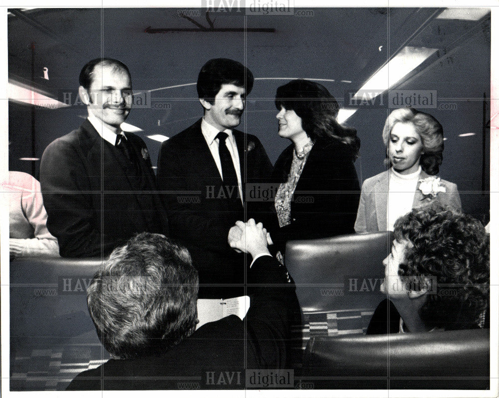 1982 Press Photo Ronald Johnson and bride Yvonne Prince - Historic Images