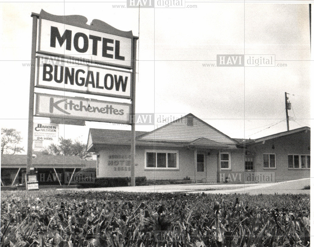 1988 Press Photo Bungalow Motel Michigan notoriety - Historic Images