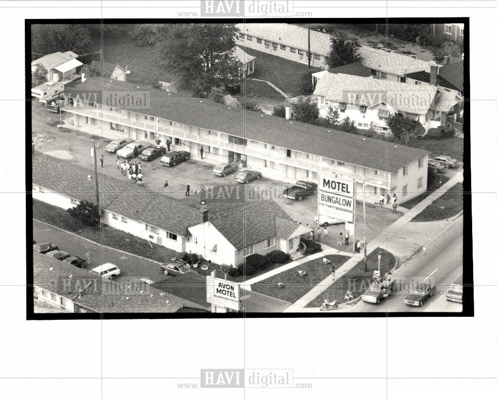 1987 Press Photo Bungalow Motel - Historic Images