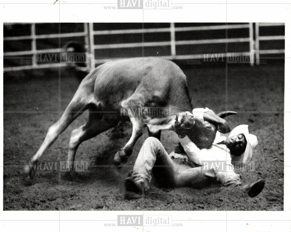 1990 Press Photo Rodeo Sports Cattle - Historic Images