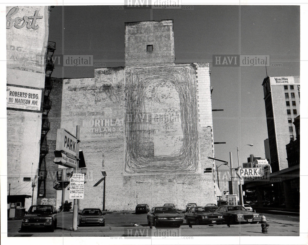 1990 Press Photo Electricity mural Aris Koutroulis park - Historic Images