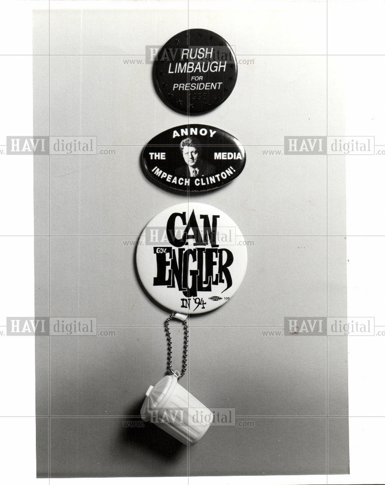 1993 Press Photo Campaign Button - Historic Images