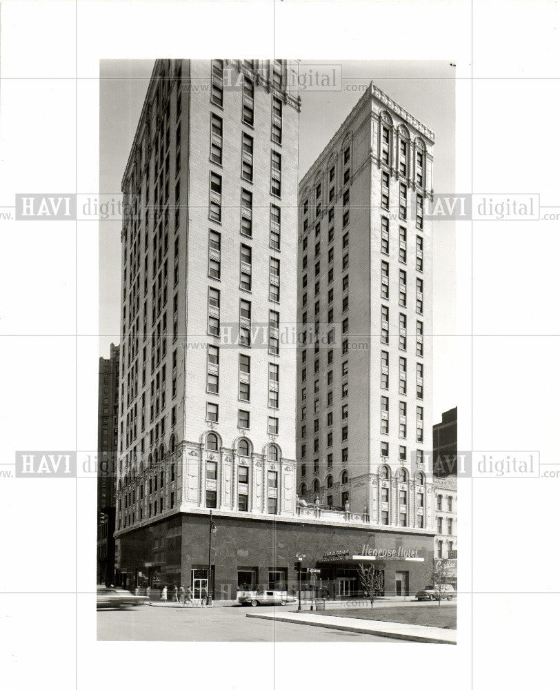 1959 Press Photo Henrose Hotel  Cadillac Tower - Historic Images