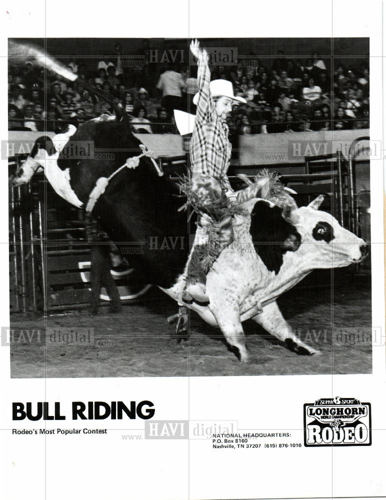 1992 Press Photo Bull Riding - Historic Images