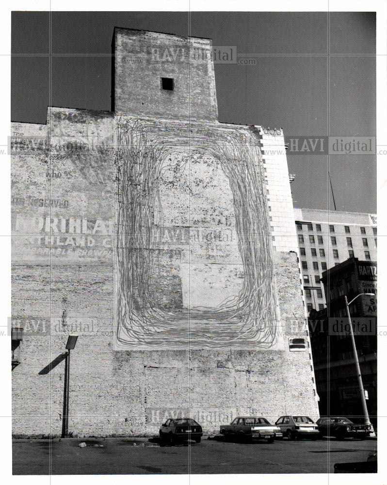 1990 Press Photo building detroit. - Historic Images