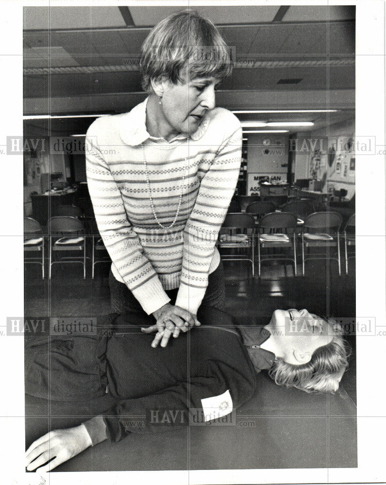 1981 Press Photo Kiersy dummy CPR - Historic Images