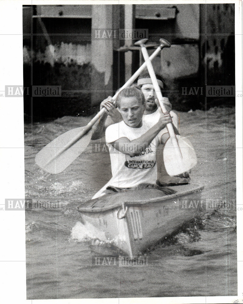 1978 Press Photo canoeing, olympics, river, boats - Historic Images