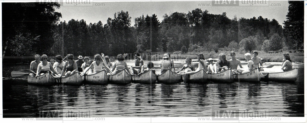 1972 Press Photo Canoeing kayaking - Historic Images