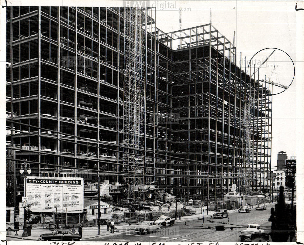 1953 Press Photo City County - Historic Images