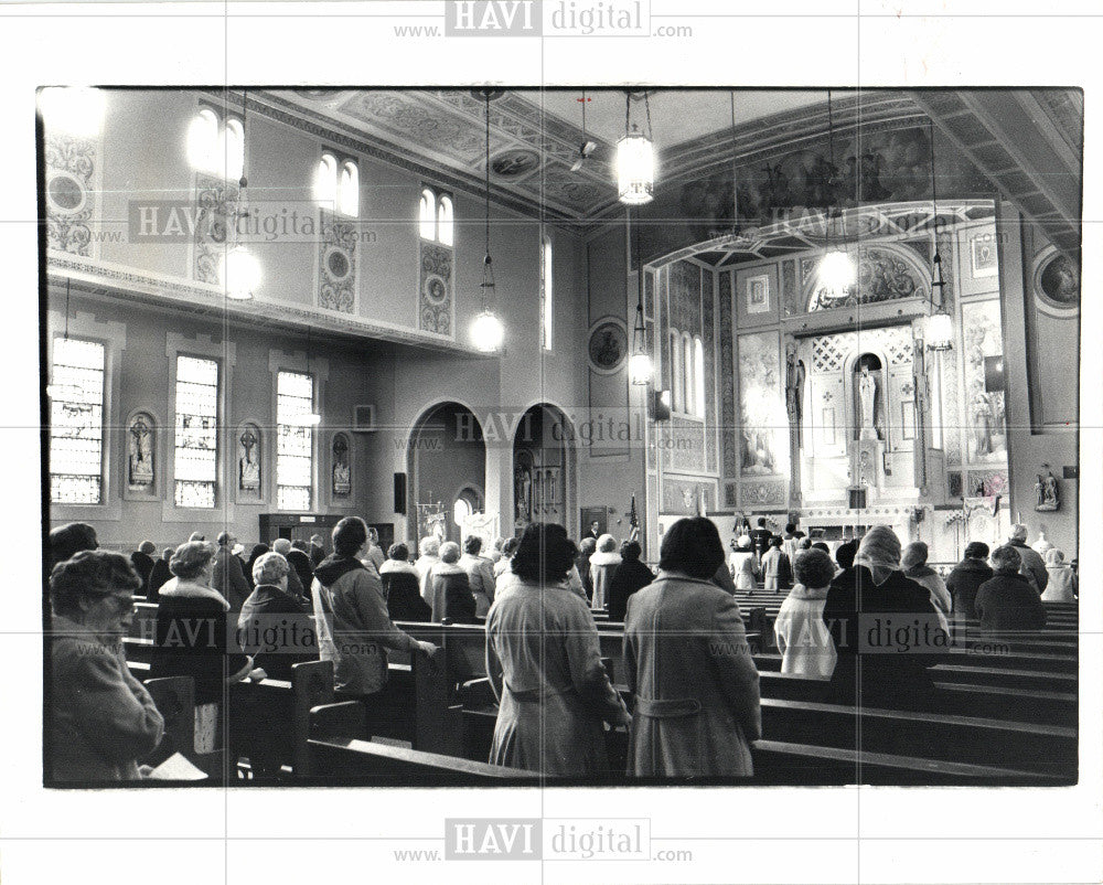 1981 Press Photo Immaculate Conception Church - Historic Images