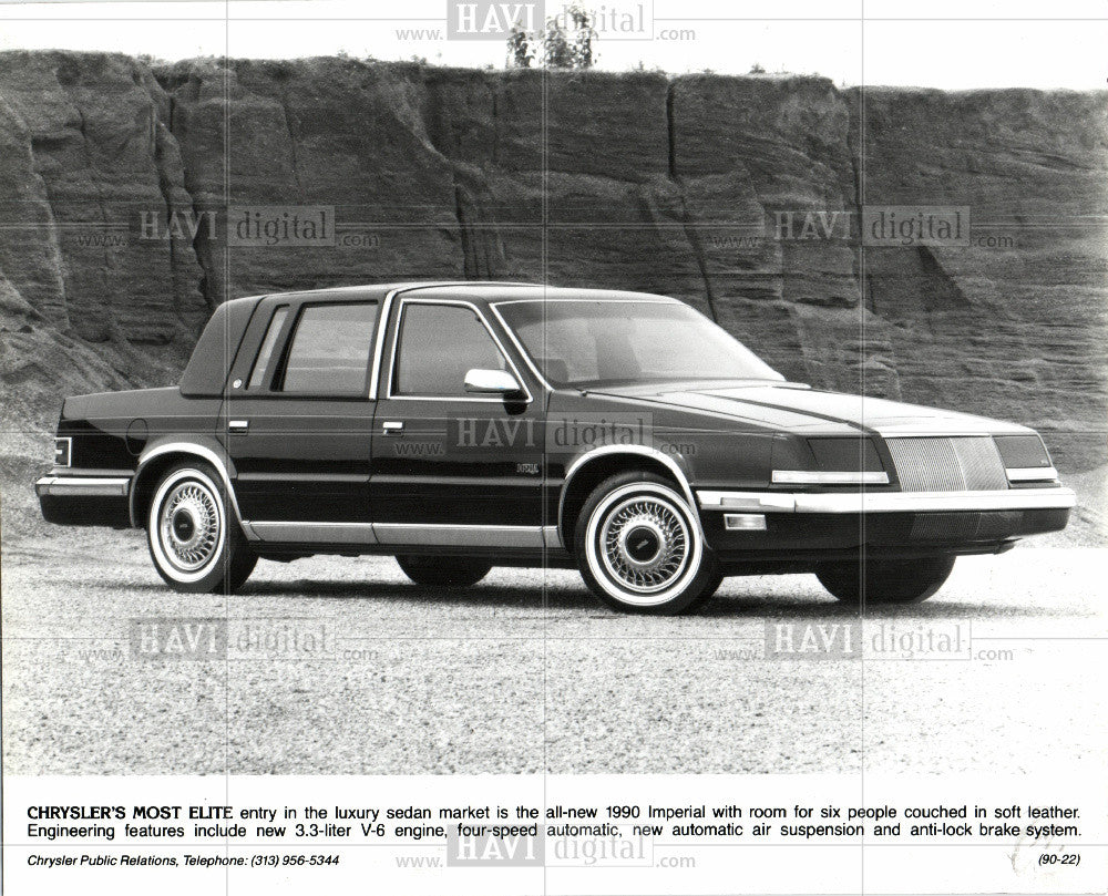 1989 Press Photo 1990 Chevrolet Imperial automobile - Historic Images