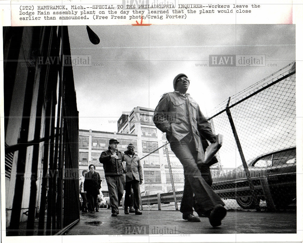 1987 Press Photo Dodge Main Hamtramck Plant Factory - Historic Images