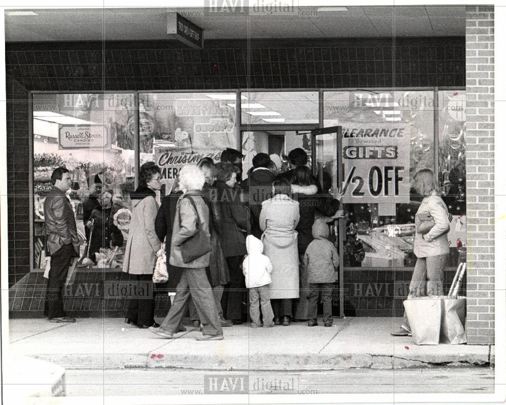 1979 Press Photo Christmas shopping season - Historic Images