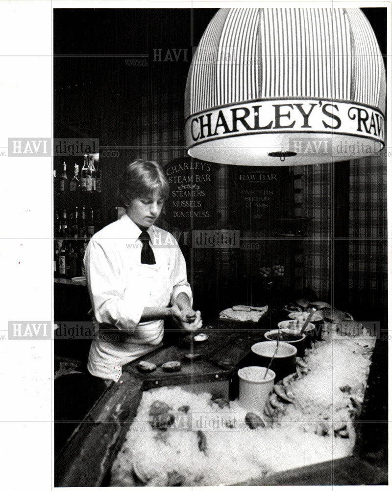 1978 Press Photo Seafood Restaurant Washington Raw Bar - Historic Images