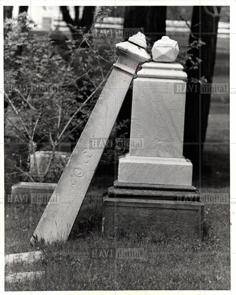 1976 Press Photo Cemetary - Historic Images